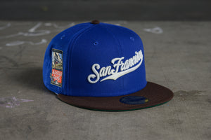 NEW ERA "PIER 39" SF GIANTS FITTED HAT (ROYAL/BROWN)