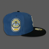 NEW ERA “STL" STL BROWNS FITTED HAT (BLUE/BLACK)