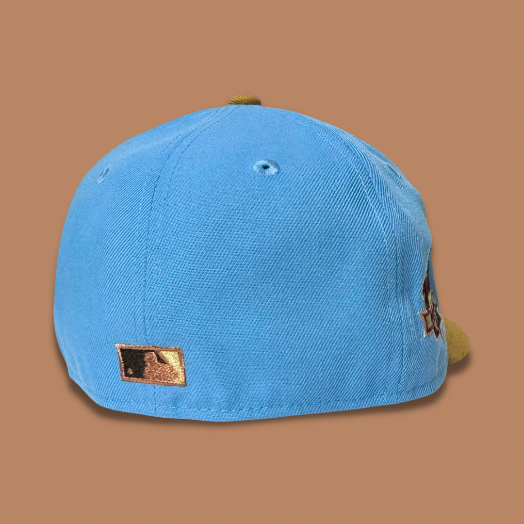 NEW ERA “3RD EYE" OAKLAND ATHLETICS FITTED HAT (LIGHT BLUE/TAN) So