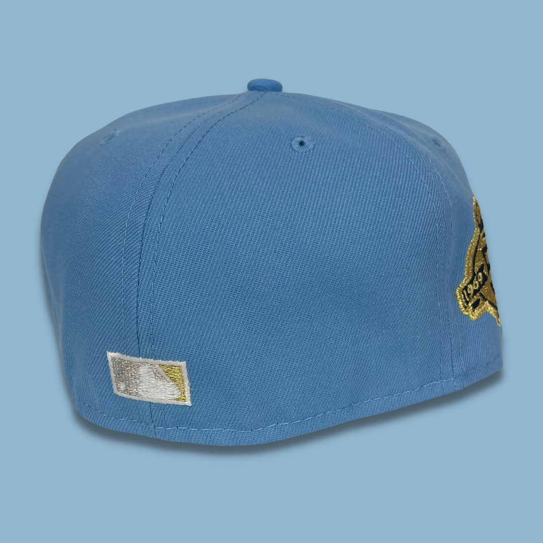 NEW ERA 10 POUNDS OF GOLD KANSAS CITY ROYALS FITTED HAT (SKY BLUE/SO – So  Fresh Clothing