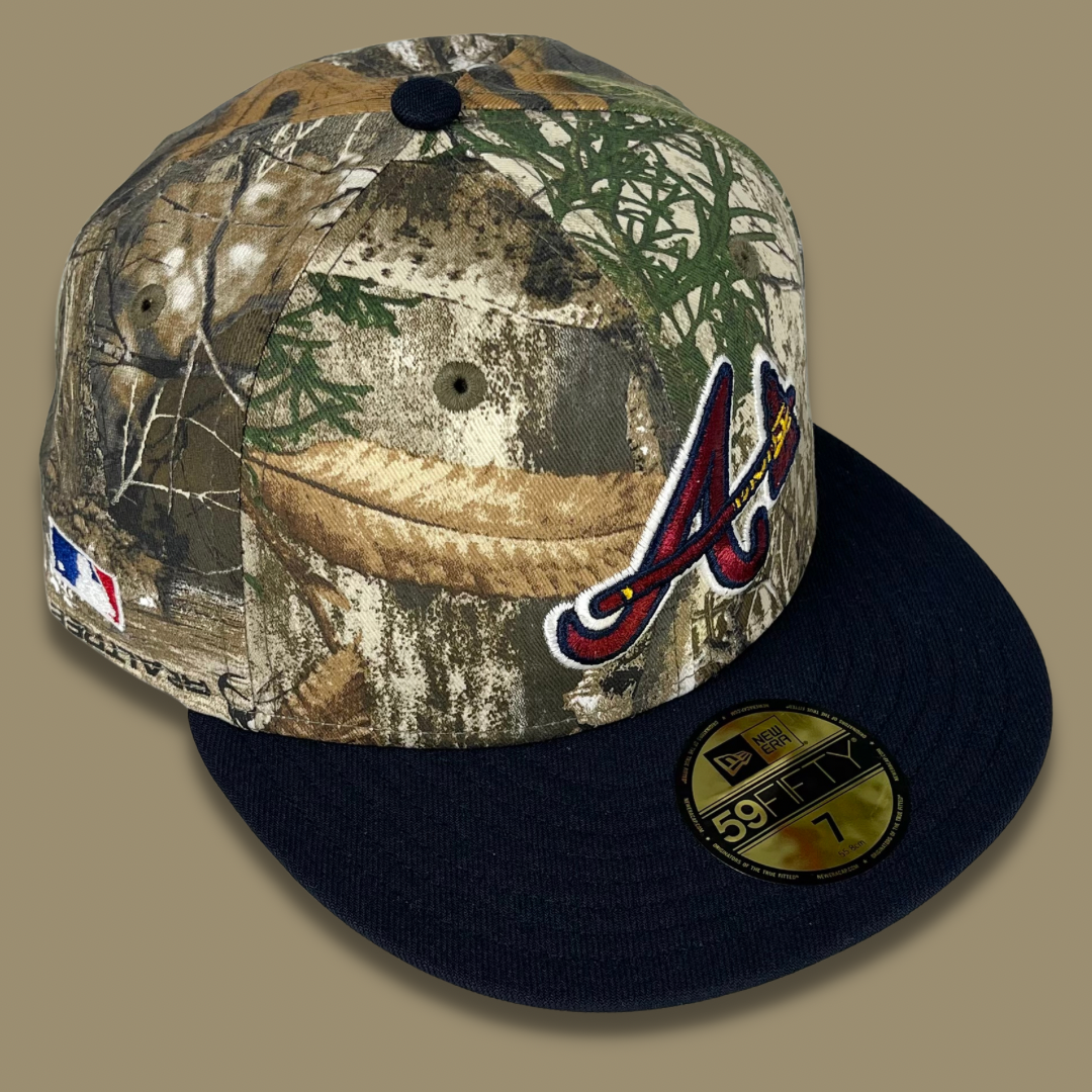 NEW ERA AXE WAX ATLANTA BRAVES FITTED HAT (REAL TREE/NAVY) – So Fresh  Clothing