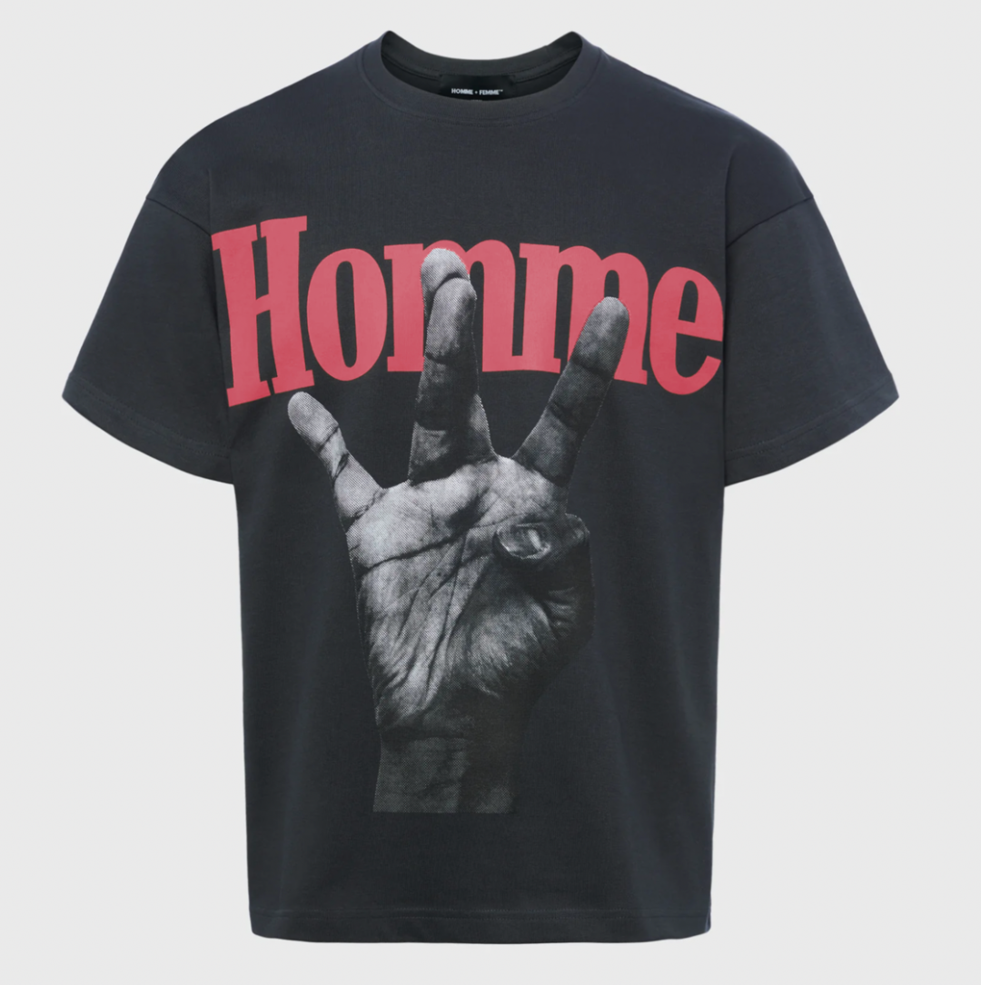 Tee shirt all black fashion homme