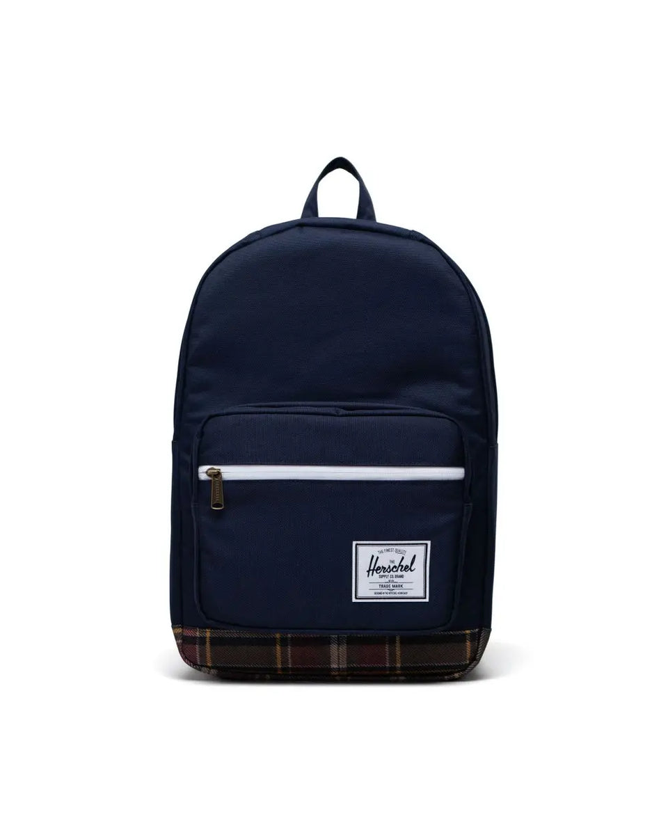 herschel backpack pop quiz canteen HERSCHEL "POP QUIZ" BACKPACK 'NAVY PLAID' – So Fresh Clothing