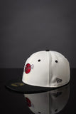 NEW ERA "RISING SUN" SF GIANTS FITTED HAT (CHROME/BLACK) (SIZE 8 1/8)