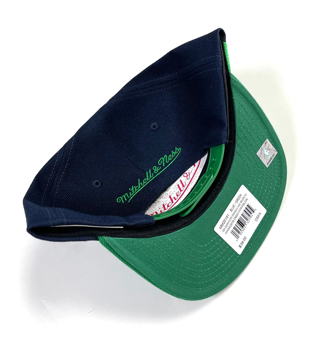 Men's Mitchell & Ness Blue/Green Dallas Mavericks Hardwood Classics  Sharktooth Snapback Hat