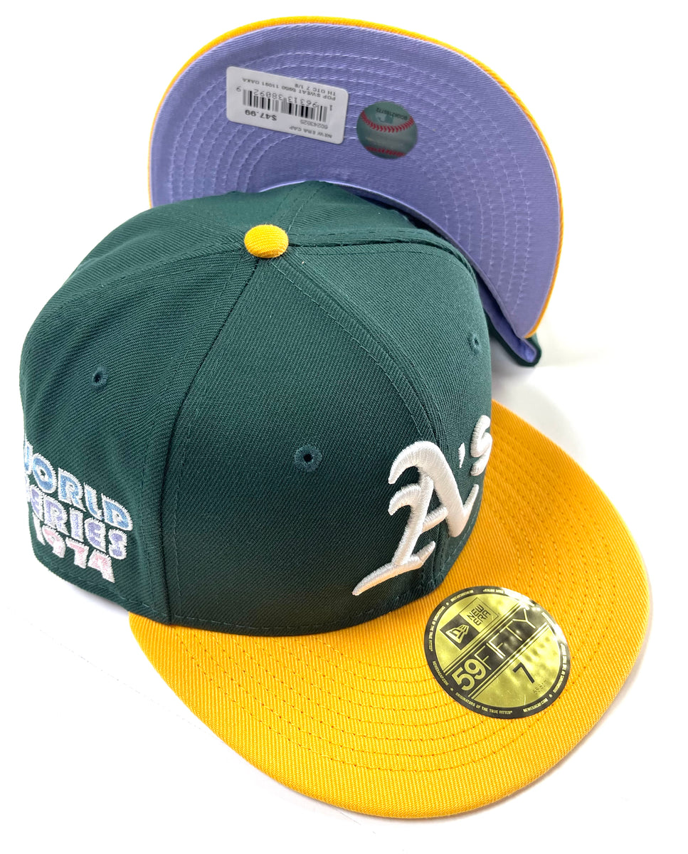 NEW ERA 1974 WS SIDEPATCH OAKLAND A'S FITTED HAT (7 3/8, 7 5/8, 7 3/ – So  Fresh Clothing