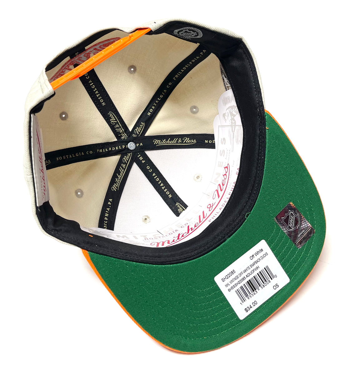 MITCHELL & NESS OFF WHITE MIGHTY DUCKS SNAPBACK (OFF WHITE