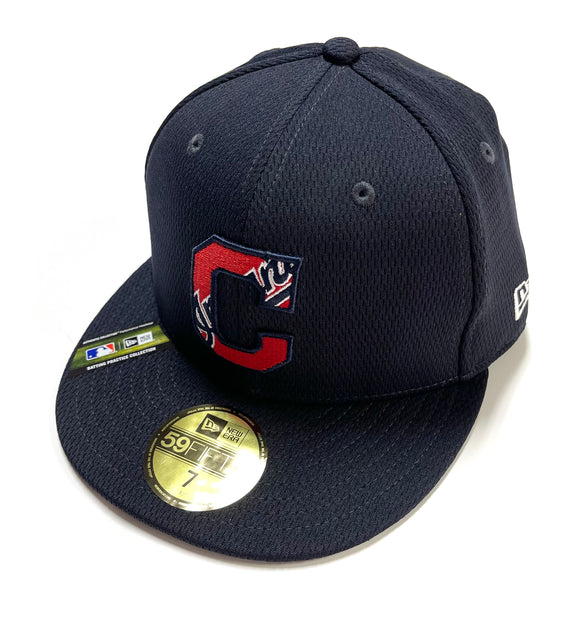 NEW ERA “BP” CLEVLAND INDIANS FITTED HAT (NAVY) (SIZE 7 & 7 1/2)