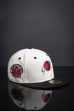 NEW ERA "RISING SUN" SF GIANTS FITTED HAT (CHROME/BLACK) (SIZE 8 1/8)