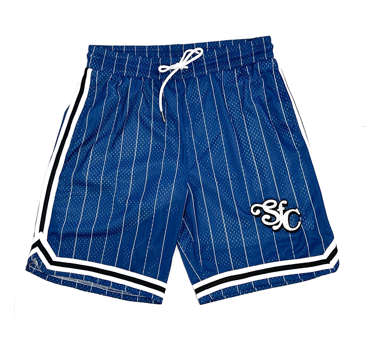 SFC “LUXURY” MESH SHORTS (BLUE PINSTRIPE) – So Fresh Clothing
