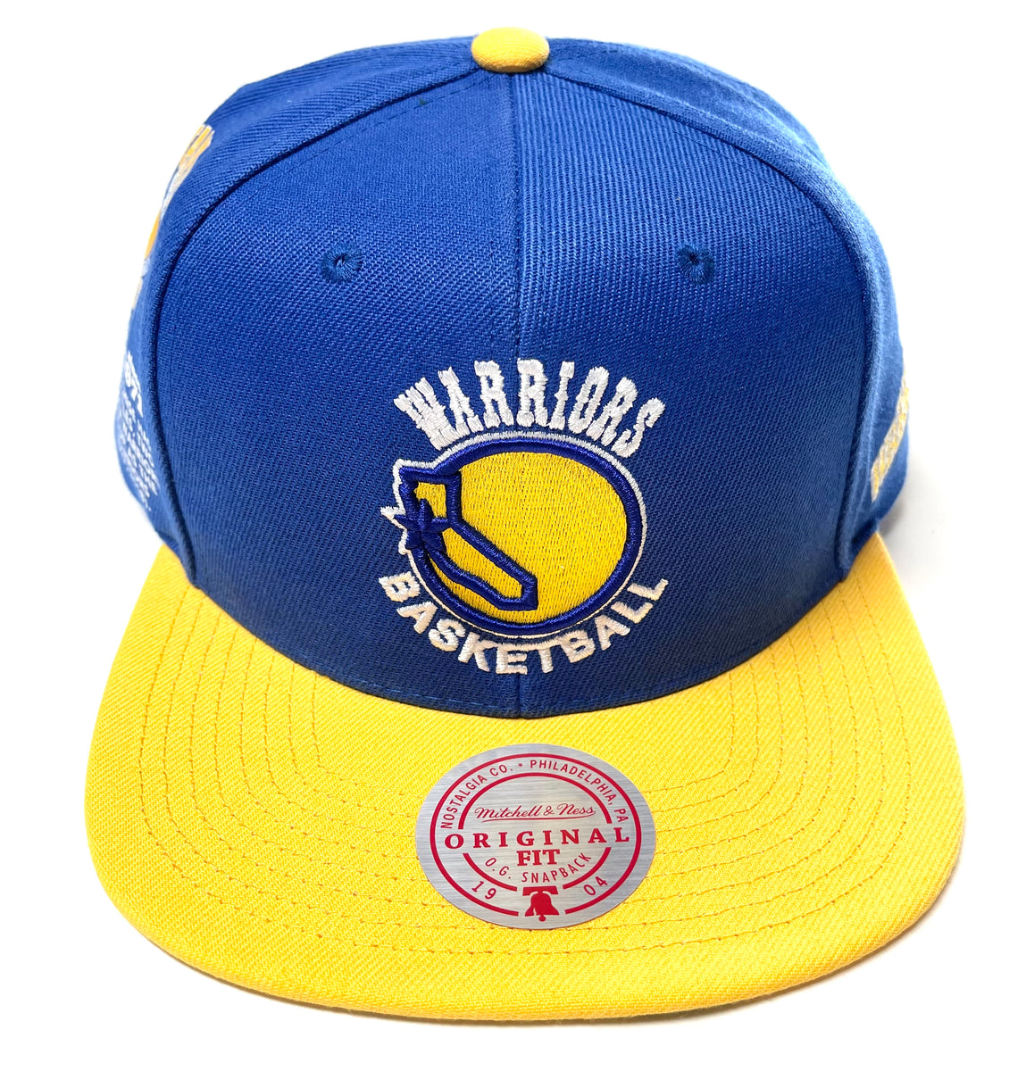 Golden State Warriors Team Origins Blue/Yellow Snapback - Mitchell & Ness  cap