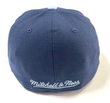 MITCHELL & NESS "CORE" UNC TAR HEELS FITTED HAT (NAVY/LIGHT BLUE)