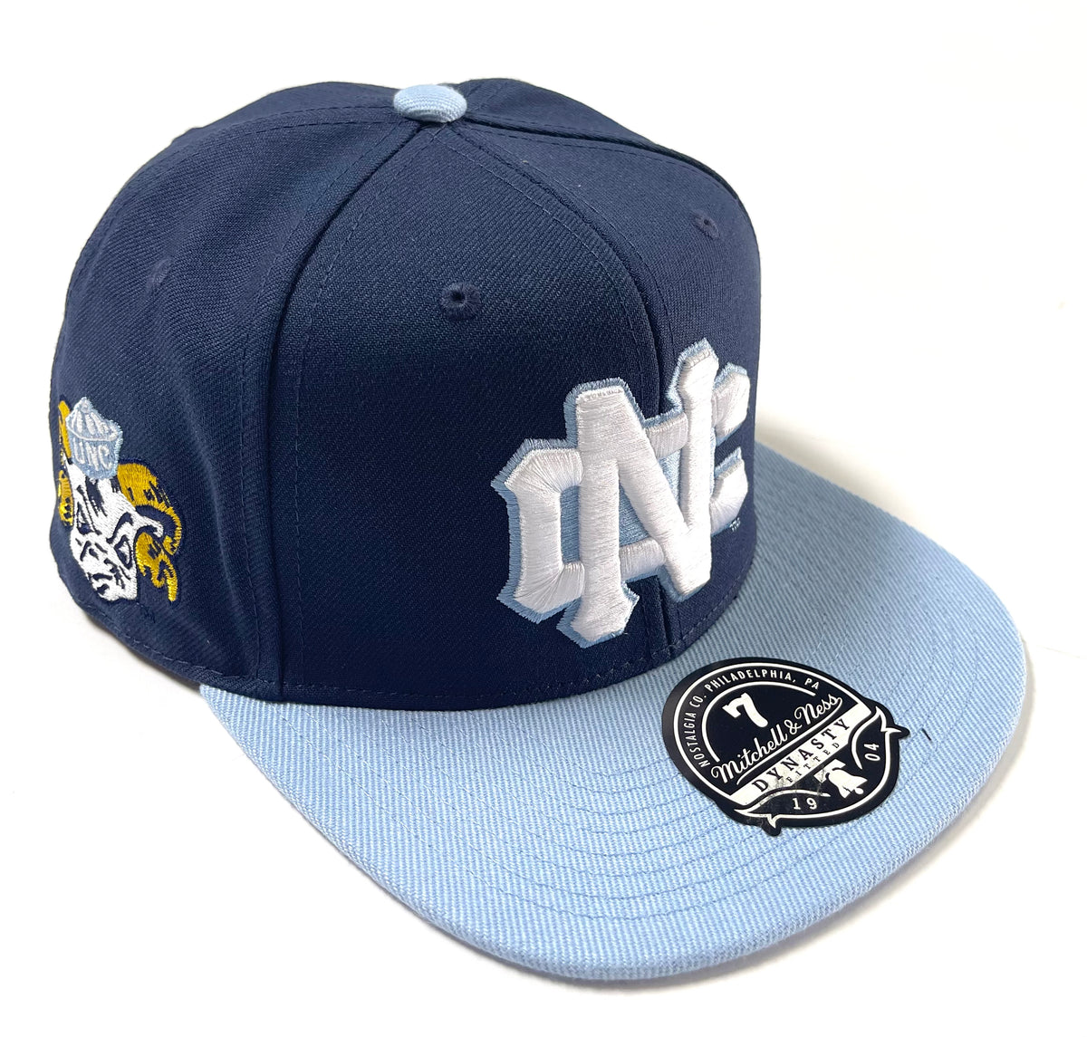 UNC Navy Blue CHILL Hat in Athletic Material Flat Bill with Cord