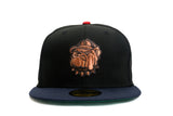 NEW ERA "MATILDA" GEORGETOWN HOYAS  FITTED HAT (BLACK/NAVY/RED)