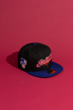 NEW ERA “AMERICAN" CLEVELAND INDIANS FITTED HAT (BLACK/DARK ROYAL)