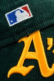 NEW ERA "TURF CORD" OAKLAND ATHLETICS FITTED HAT (DARK GREEN CORDUROY)