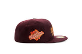 NEW ERA "EASTMONT MALL" OAKLAND ATHLETICS FITTED HAT (MAROON/STONE)