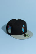NEW ERA "LIQUID SWORDS" SAN FRANCISCO GIANTS FITTED HAT (BLACK/EVEREST GREEN)