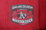 NEW ERA "ART OF WAR” OAKLAND ATHLETICS FITTED HAT (BRICK RED/BLACK/ DARK GRAPHITE)