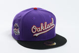 NEW ERA "DUNK CONTEST" OAKLAND ATHLETICS FITTED HAT (PURPLE/BLACK/RED)