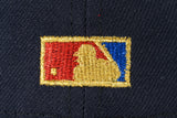 NEW ERA "DELUXE"ATLANTA BRAVES FITTED HAT (NAVY/RED)