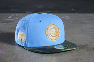 NEW ERA "STREET FAM" SAN FRANCISCO GIANTS FITTED HAT (SKY BLUE/WOODLAND CAMO)