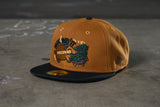 SFC X SICK WID IT RECORDS "DOWN & DIRTY" NEW ERA FITTED HAT (BROWN/BLACK)