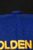 NEW ERA "RETRO SCRIPT" GOLDEN STATE WARRIORS FITTED HAT (DARK ROYAL)