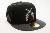NEW ERA "DEADWOOD" NEW MEXICO AGGIES FITTED HAT (BLACK/DARK GRAPHITE)