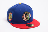 NEW ERA "LAPU LAPU" CHICAGO BLACKHAWKS FITTED HAT (DARK ROYAL/ RED)