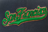 NEW ERA "ORGANIC PRINT” SAN FRANCISCO GIANTS  FITTED HAT (DARK GRAPHITE/BLACK/RUST ORANGE)
