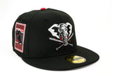 NEW ERA "GLOW STOMPER” OAKLAND A'S FITTED HAT (BLACK/H RED)