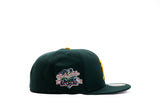 NEW ERA "DELUXE" OAKLAND A'S FITTED HAT (DARK GREEN)