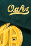 NEW ERA "U OF OAKLAND" OAKLAND OAKS FITTED HAT (DARK GREEN/YELLOW)