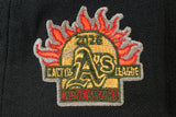 NEW ERA "EBV” OAKLAND A'S FITTED HAT (WOODLAND CAMO/BLACK/SCARLET RED)