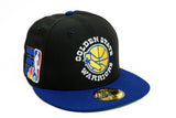 NEW ERA "NBA ON NBC” GOLDEN STATE WARRIORS FITTED HAT (BLACK/DARK ROYAL)