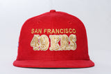 NEW ERA  "LOLO" SAN FRANCISCO 49ERS FITTED HAT (RED CORDUROY)