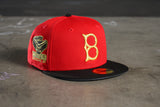 NEW ERA "B" BROOKLYN DODGERS FITTED HAT (BRED/BLACK)