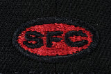 SFC X CHICANO ELECTRIC "CORAZON" FITTED HAT (BLACK/RED)