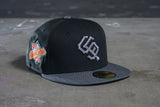 NEW ERA "89 EARTHQUAKE" SAN FRANCISCO GIANTS FITTED HAT (BLACK/HEATHER GRAPHITE)