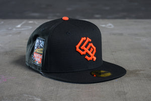 NEW ERA "SPLASH QUAKE" SAN FRANCISCO GIANTS FITTED HAT (BLACK/ORANGE)