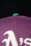 NEW ERA "GARDEN OF EDEN" OAKLAND A'S FITTED HAT (PLUM/EMERALD GREEN)