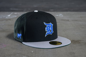 NEW ERA "FOLEY" DETROIT TIGERS FITTED HAT (GREY/BLACK/CHROME)