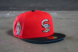 NEW ERA "D ROSE 2.0" CHICAGO WHITE SOX FITTED HAT (RED/BLACK/LIGHT BLUE)