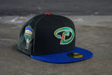 NEW ERA "DD" ARIZONA DIAMONDBACKS FITTED HAT (BLACK/BLUE)