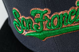 NEW ERA "ORGANIC PRINT” SAN FRANCISCO GIANTS  FITTED HAT (DARK GRAPHITE/BLACK/RUST ORANGE)