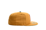 NEW ERA "WREATH" OAKLAND A'S  FITTED HAT (TAN/DARK GREEN)