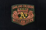 NEW ERA "UNTOUCHABLE" OAKLAND A'S FITTED HAT (BLACK/BURGUNDY)