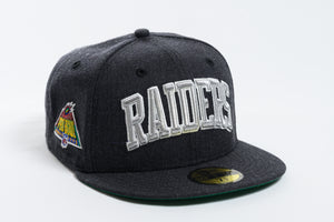 NEW ERA "ARCH SHELL"  LAS VEGAS RAIDERS FITTED HAT (HEATHER BLACK)