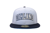 NEW ERA "OAKLAND SOLDIERS" OAKLAND ATHLETICS FITTED HAT (DOLPHIN GREY/NAVY)